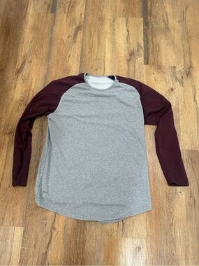BYLT Basics Raglan Long Sleeve Shirt - Grey and navy Sleeves